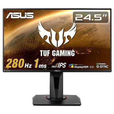 他サイト： ASUS エイスース　ゲーミング液晶ディスプレイ TUF Gaming ブラック ［24.5型 /フルHD（1920×1080） /ワイド］　VG259QMの商品画像