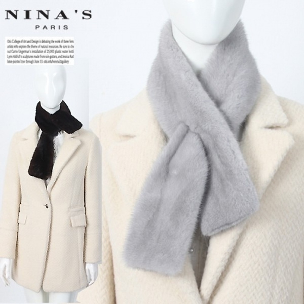 (ニナスパリ) サファイアフルスキンミンクマフラー M.SIZE (6SH373)