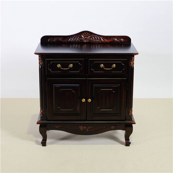 チェスト/収納棚 約幅75x奥行40x高さ85.5cm ブラウン 完成品