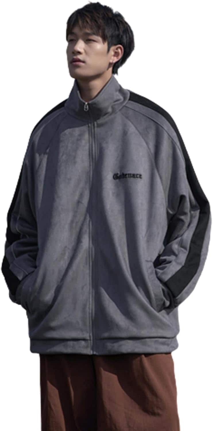 ジャケット メンズ 春秋冬 スエード スタジャン 防寒 防風 カジュアル アウター ジ立ち襟 ジップアップ ブルゾン デイリー キャンプ マウンテンジャケット 軽量 おおきいサイズ お洒落