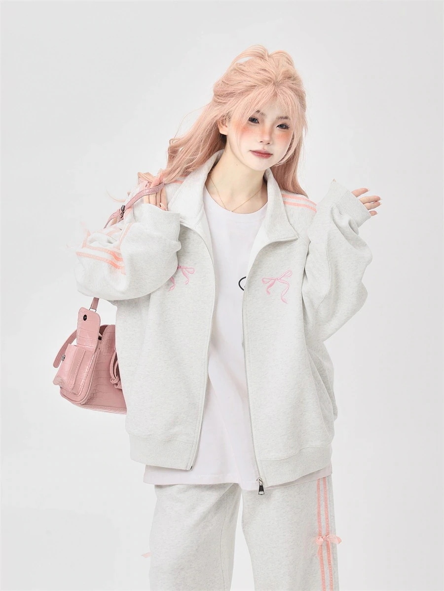 【急速出荷!】24 2点セット トップス お出かけ 羽織り 韓国 レディース ウンドヘム ルーズ サイド ボトムス ストレート系 ゆったり サイズワイドシルエット上下リラックストラック