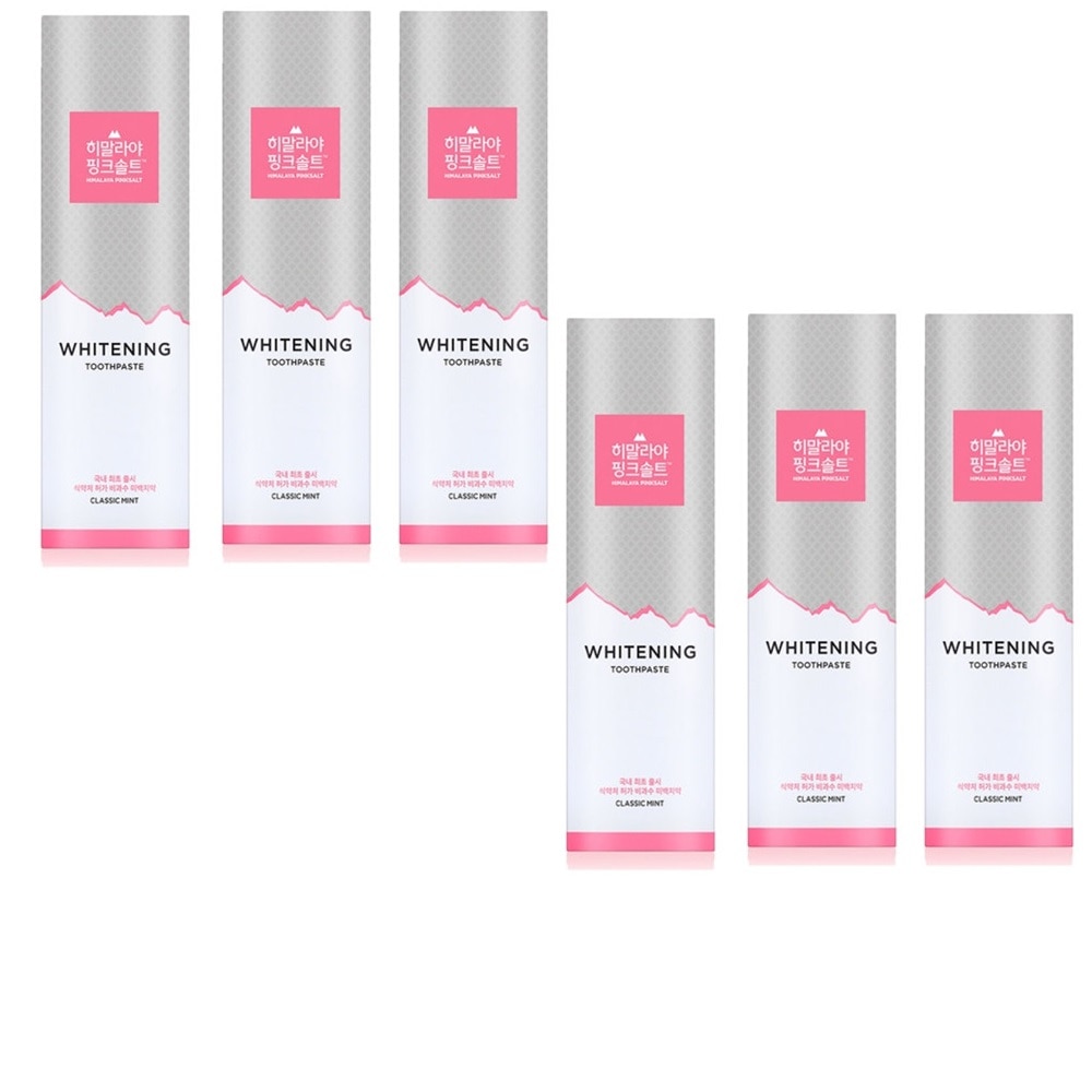ヒマラヤ ピンクソルト ホワイトニング 歯磨き粉 100g x 6 クラシックミント 新概念 BIHAKU