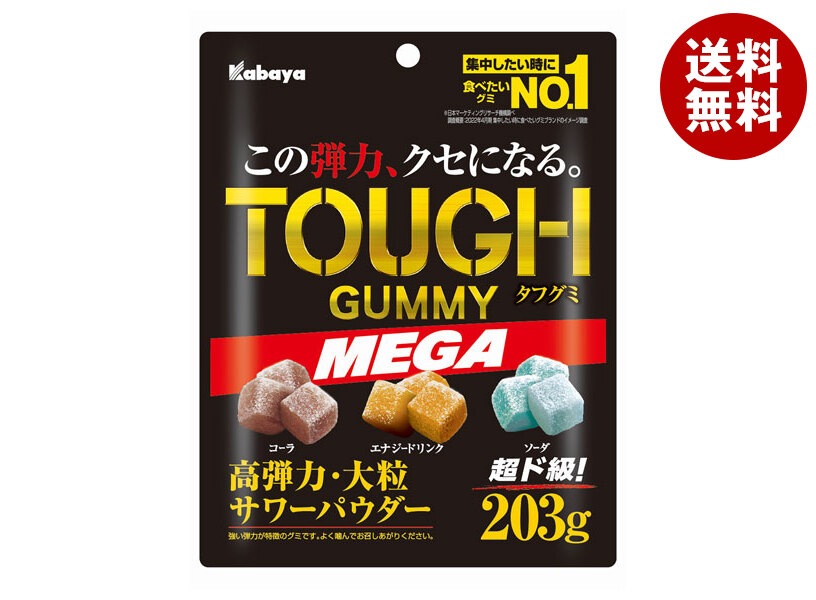 カバヤ タフグミMEGA 203g×6袋入×(2ケース)