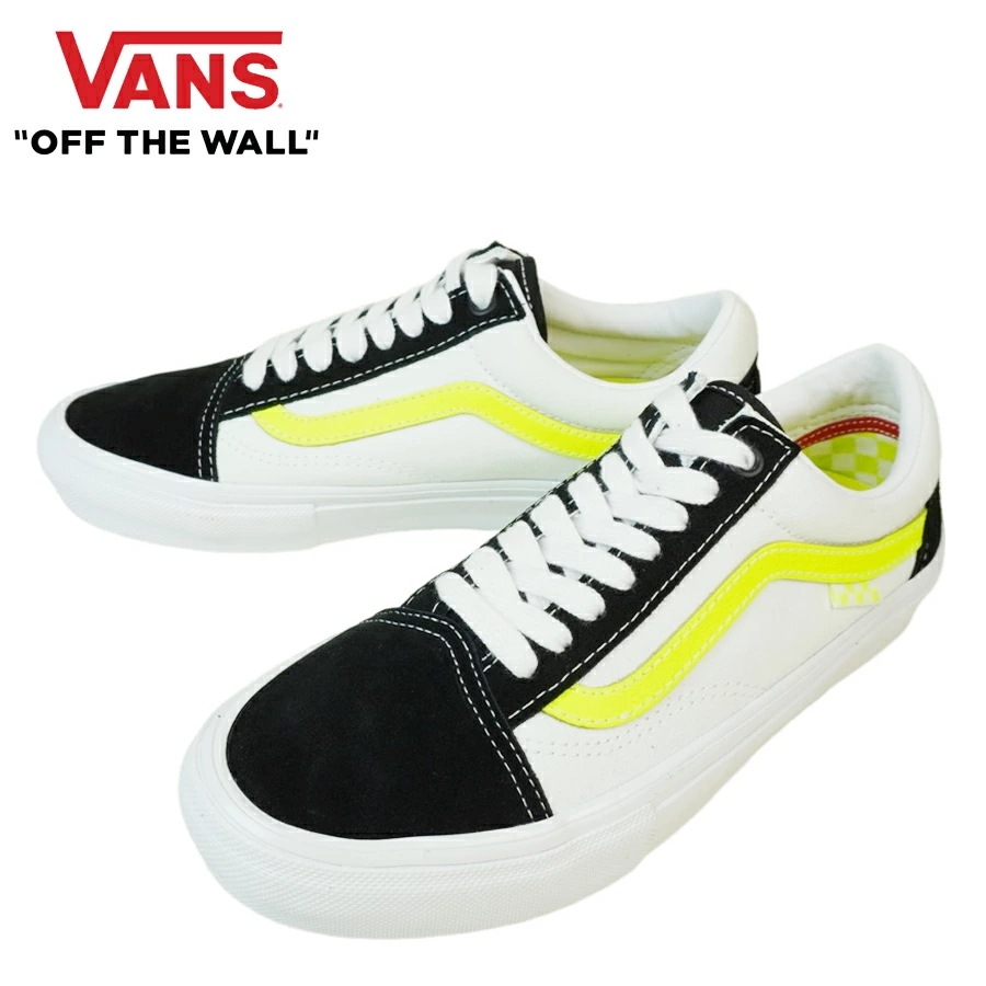 VANS スニーカーVANS ヴァンズ バンズ【箱なし】SK8 OLD SKOOL スケート オールドスクールNEON TRUE WHITE/YELLOW ネオ