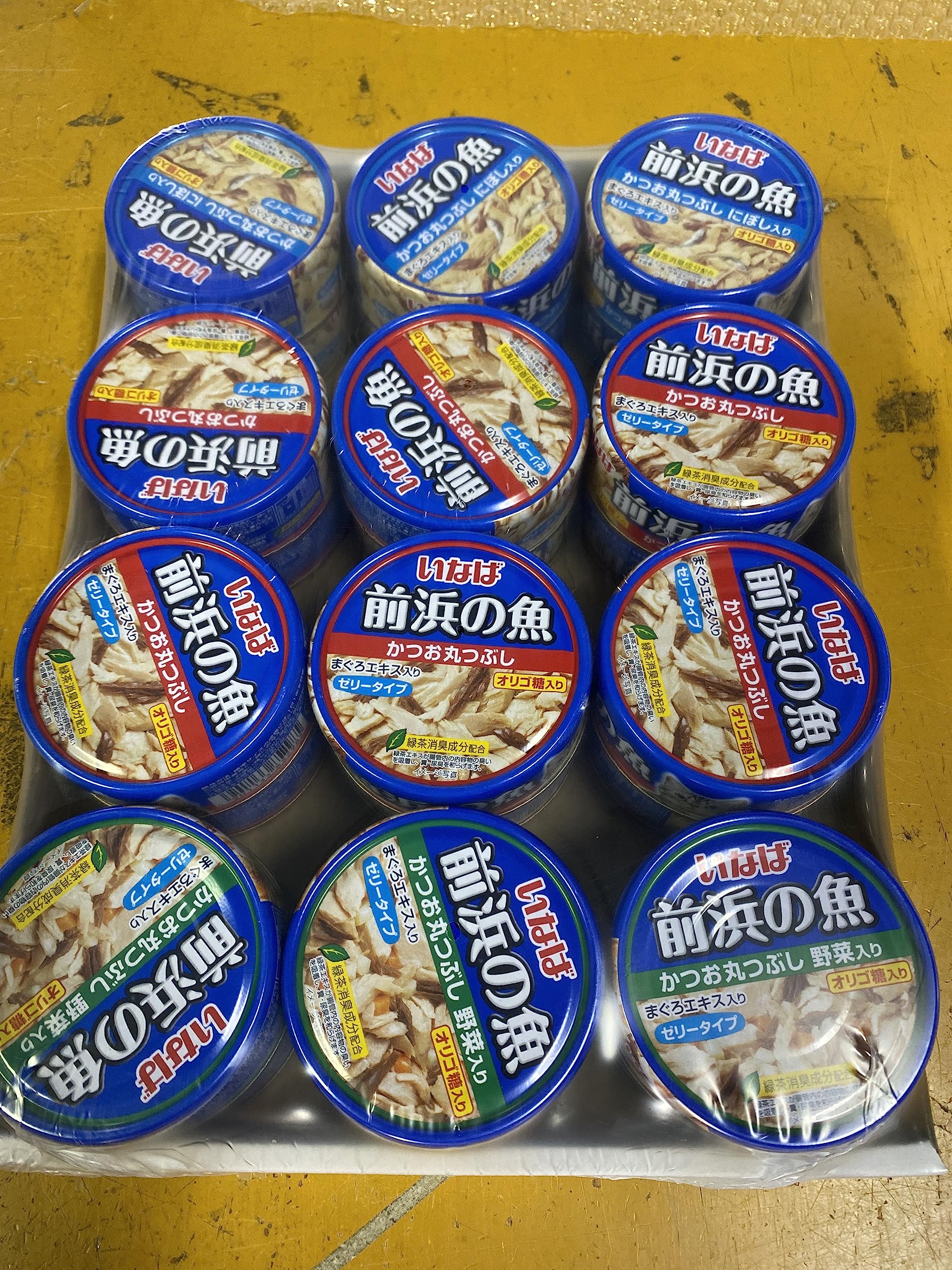 いなば 前浜の魚 アソートパック(かつお丸つぶしかつお丸つぶし野菜入りかつお丸つぶしにぼし入り)115g×24缶 キャットフード かつお丸つぶしかつお丸つぶし野菜入りかつお丸つぶしにぼし入り