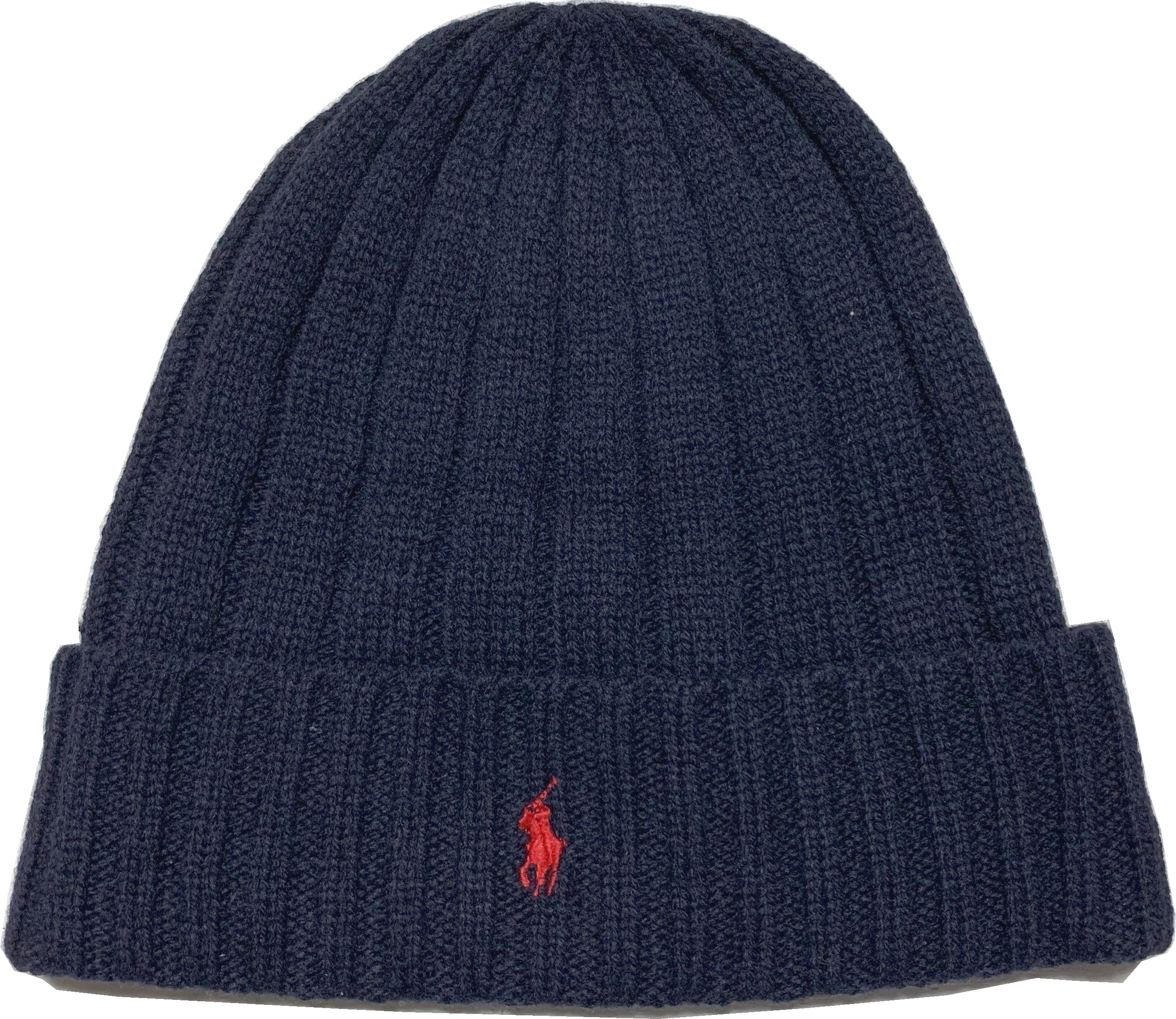 LA直輸入 ラルフ メンズ ニットキャップ ワンポイント ニット帽 紺 ネイビー ワッチキャップ knit cap 262
