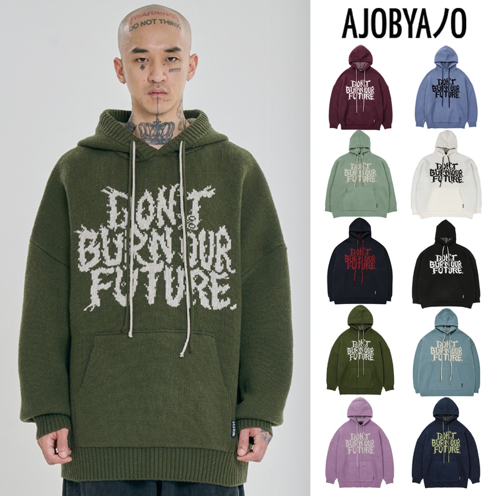 【AJO AJOBYAJO】 [PBA] DBOF Wool Knit Hoodie