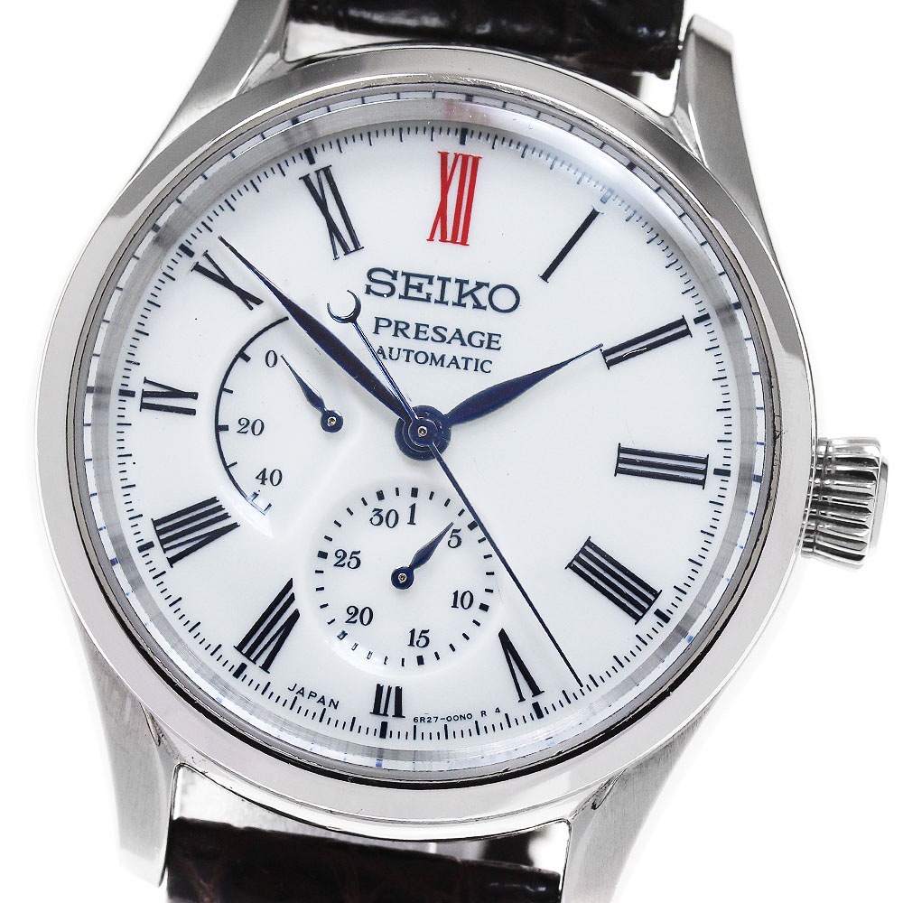 セイコー SEIKO SARW049/6R27-00N0 プレザージュ パワーリザーブ 有田焼ダイアル 自動巻き メンズ _848060【中古】