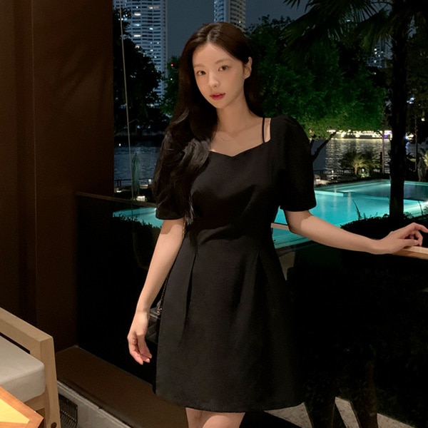 2丈タイプハートネックロングワンピース op15266