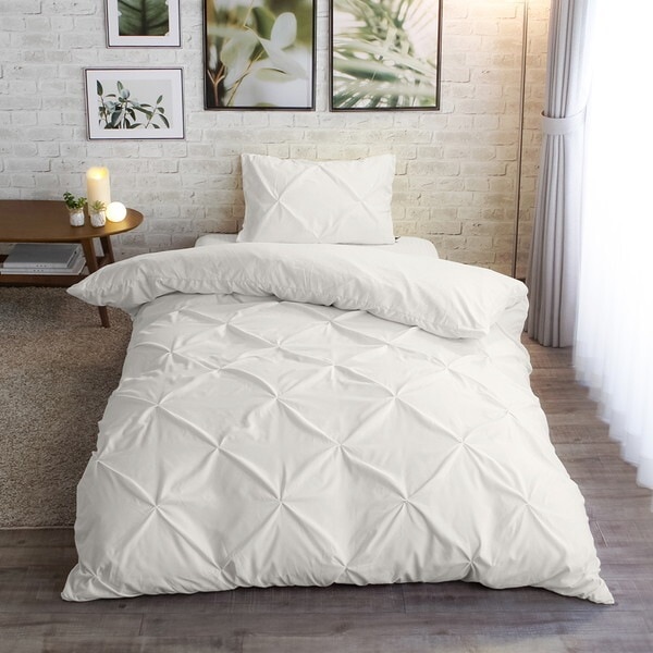 小栗 メリーナイト inico(イニコ)シリーズ 掛け布団カバー サラ ダイヤタック 約190×210cm アイボリー