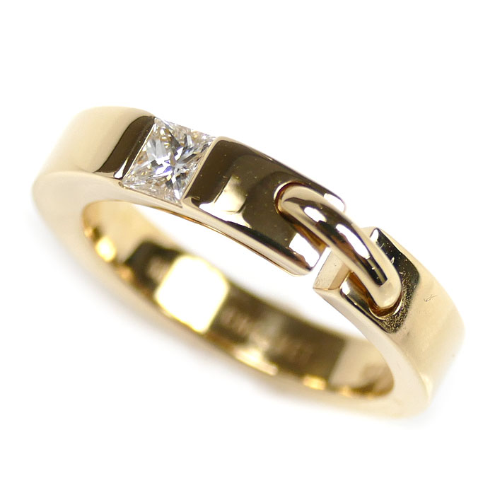 Chaumet ショーメ K18YG イエローゴールド リアン 1Pダイヤ リング・指輪 ダイヤモンド 12.5号 53 7.8g レディース 中古 美品