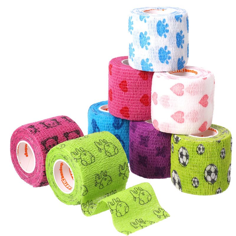 全商品オープニング価格！ ペット用包帯 12本セット 可愛い 不織布 自着性テープ テーピング 犬 猫 通販 