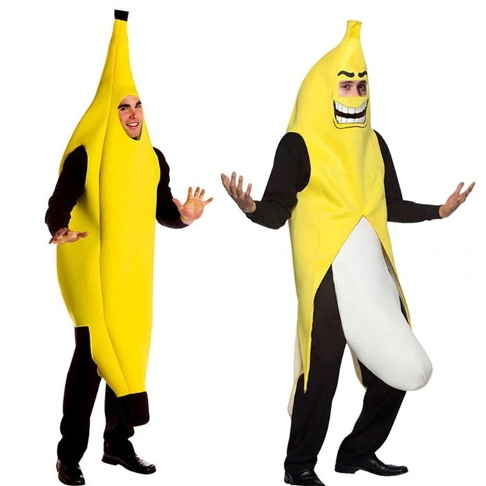 ハロウィン 衣装 メンズ 大人用 バナナ服 果物 滑稽 着ぐるみ ハロウィン 仮装 コスム パーティー イベント用品 コスプレ衣装 文化祭 学園祭 クリスマス バナナ衣装 コスプレ 仮