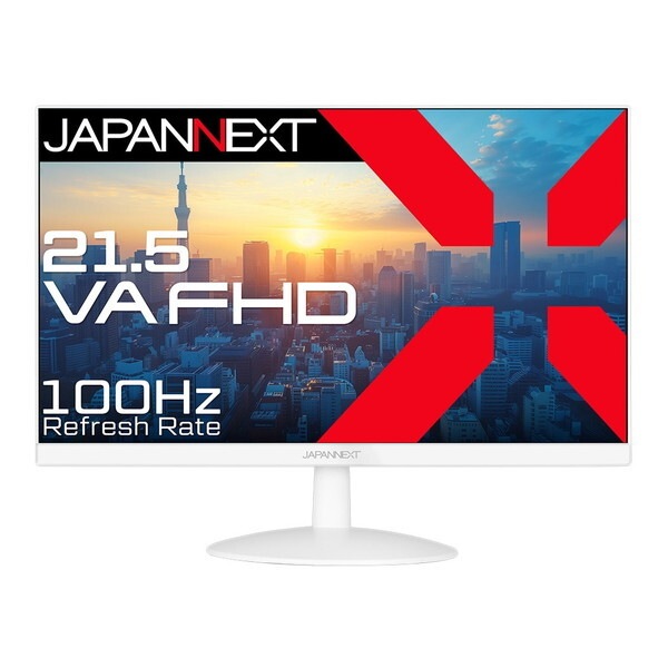JAPANNEXT JN-V215F2-W ホワイト 21.5型ワイド フルHD 液晶ディスプレイ