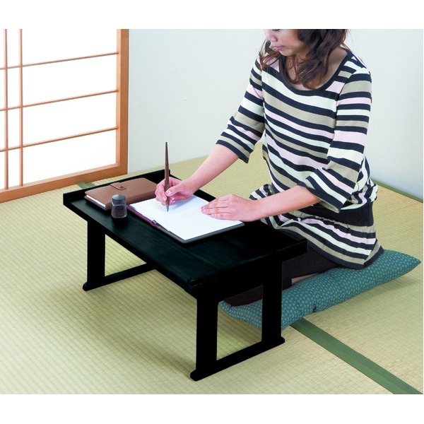 折脚式 経机/仏具 幅60cm奥行34高さ27.5cm 木製 コンパクトサイズ 折りたたみ収納 完成品