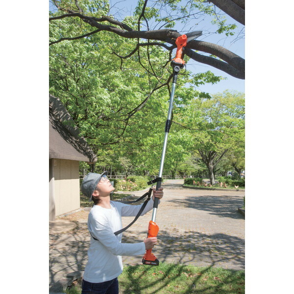 ファミリーライフ 充電式コードレス2WAY高枝チェーンソー 8点セット + 予備バッテリー(04287) メーカー直送