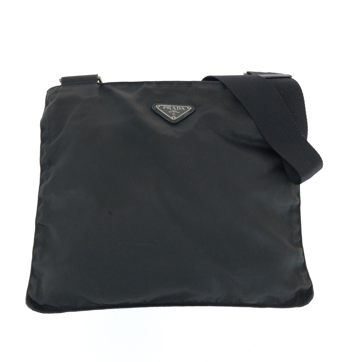 テスート 三角ロゴプレート ブラック 黒 シルバー金具 ナイロン ショルダーバッグ サコッシュ レディース 504661