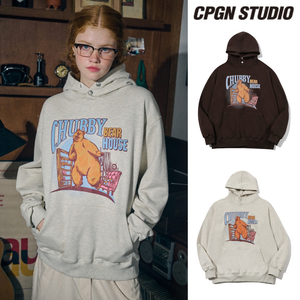 【CPGN STUDIO】 CHUBBY BEAR Snap Hoodie