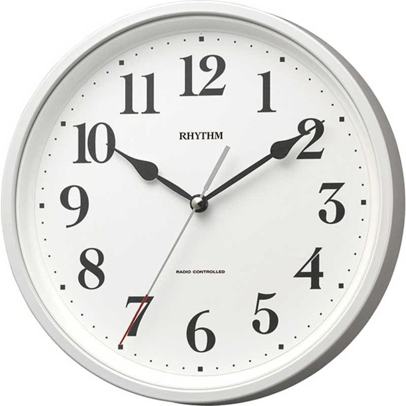 RHYTHM リズム　掛け時計 白パール　8MY566SR03
