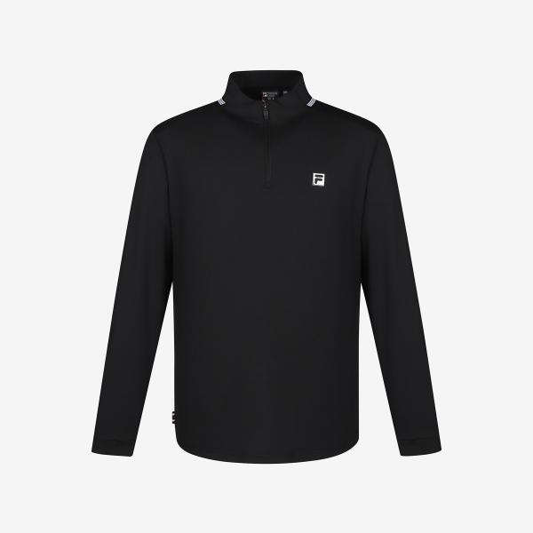 FILA テニス フリース ハーフジップ 長袖Tシャツ