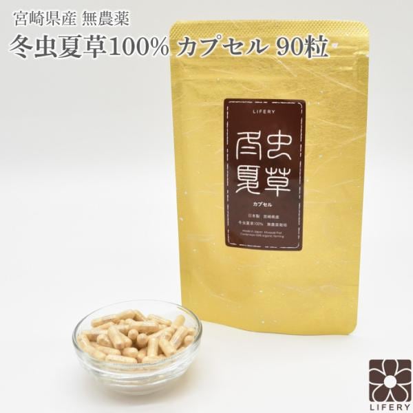 国産 冬虫夏草 100％ サプリメント 添加物ゼロ コルジセピン サプリ カプセル 90粒