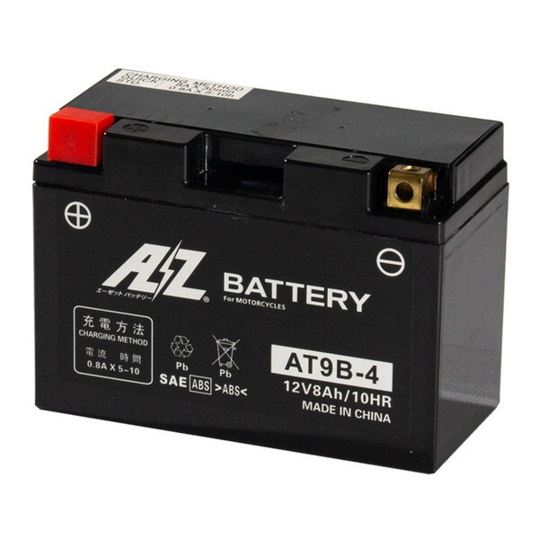 AZ AT9B-4 AZ 2輪バッテリー液入充電済
