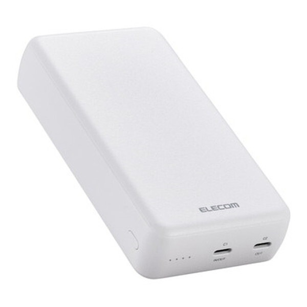 DE-C52-20000WH ホワイト モバイルバッテリー (20000mAh 大容量 PD 最大20W 急速充電 入出力(Type-C×1) 出力(TypeC×1) ケーブル付属) メーカー直送