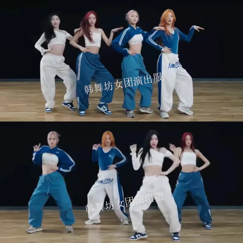 【急速出荷!2枚購入で300円 OFF!】itzy ジャズダンス Jazz パフォーマンス衣装 練習室スーツ レディース