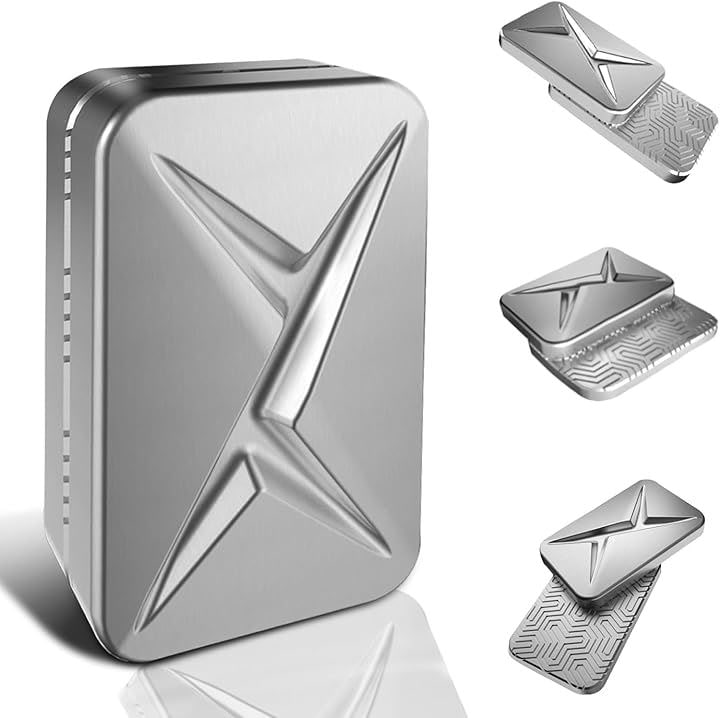 フィジェットトイ ガジェット マグネット式 磁気 メタルプッシュ 暇つぶし フィジェットスライダー EDC ストレス発散グッズ プッシュカード プッシュとプル(シルバー, シルバー)