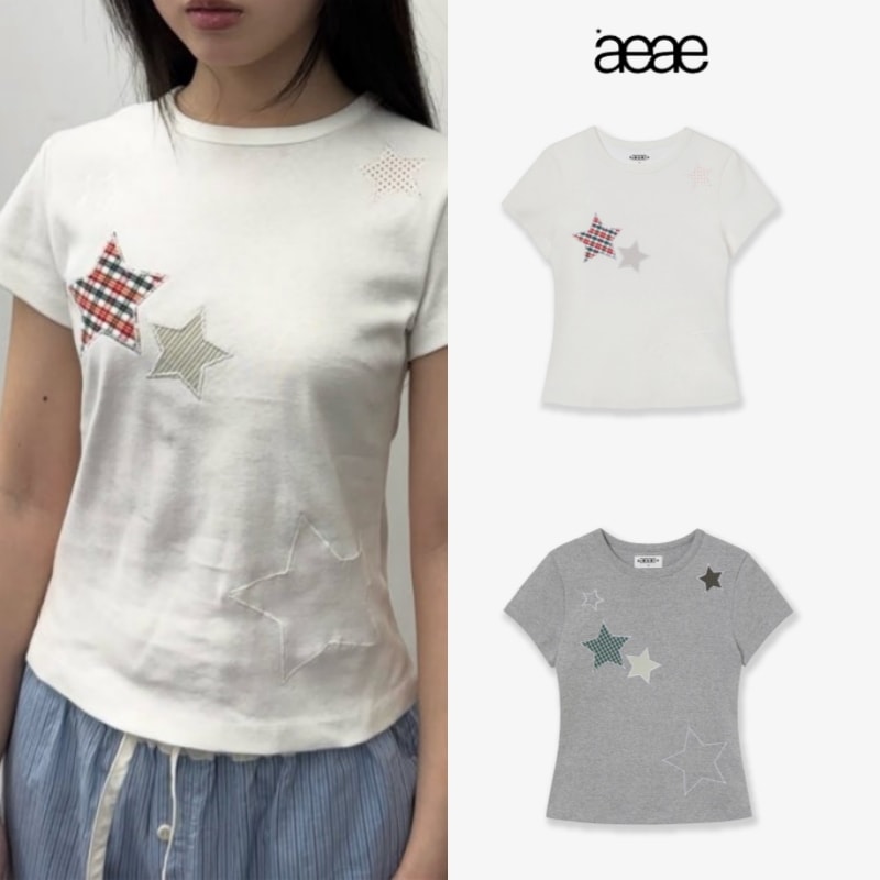 25SS CHECK STAR TEE レディース Tシャツ/在庫限り/大人気 [2カラー]