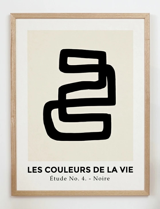 CARO CARO PRINTS Black Art Print (GMTC-2901)