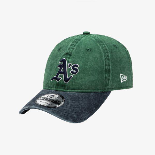[] MLB オークランド・アスレチックス ピグメント ウォッシング アンストラクチャード ボールキャップ グリーン_14561826