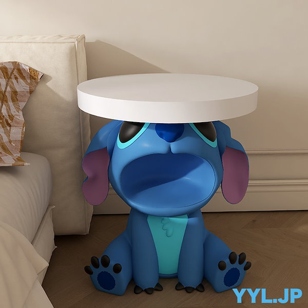 キャラクター型ベッドサイドテーブル Qoo10] スティッチ サイドテーブル ベッドサイド