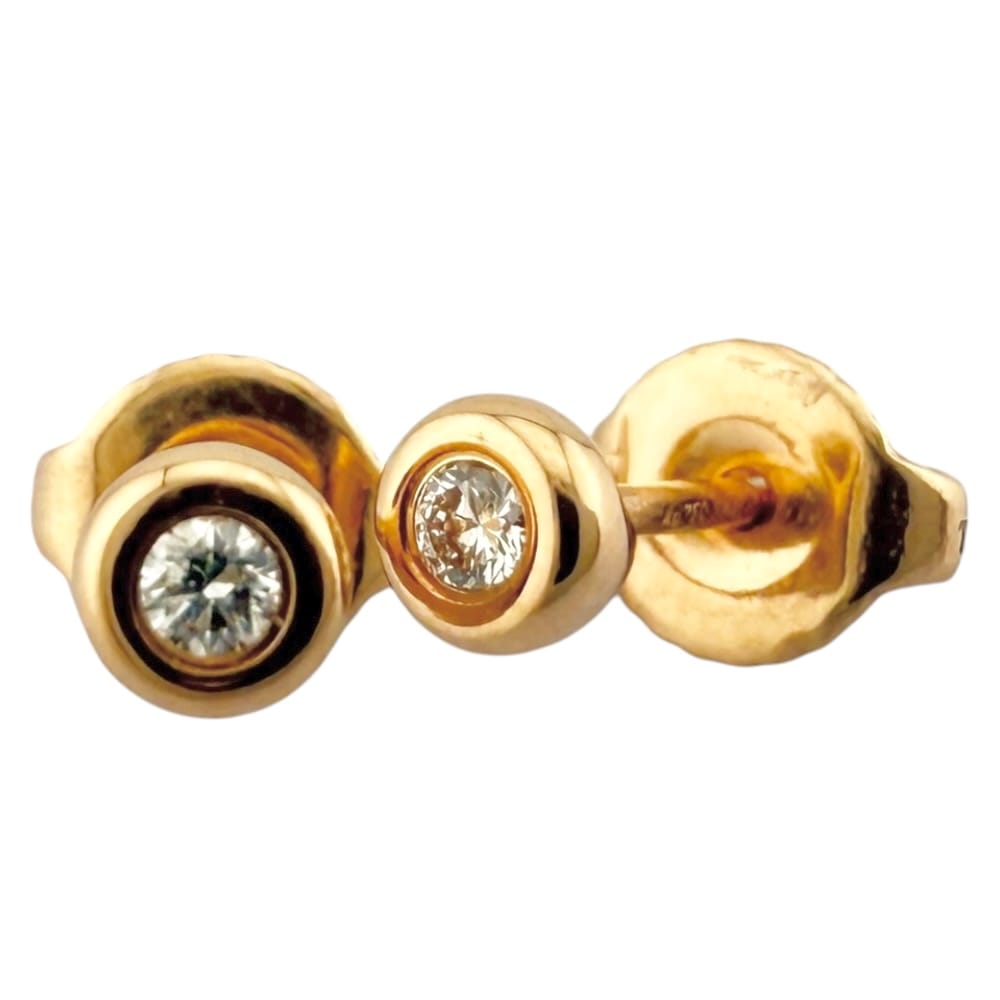 ティファニー バイザヤード 約0.06ct ピアス 18金 K18ピンクゴールド ダイヤモンド TIFFANY&Co. 中古 美品