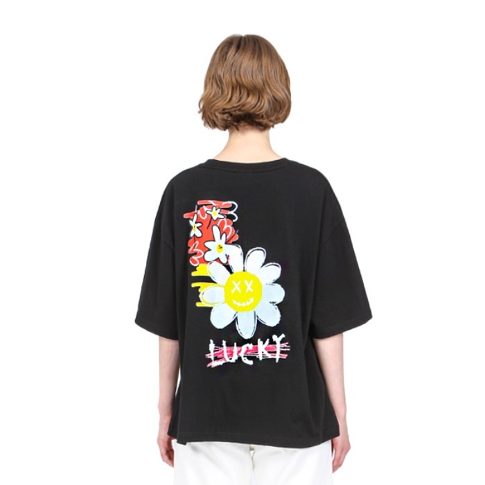 LUCKY SUNFLOWER TSHIRTS (BLACK)
