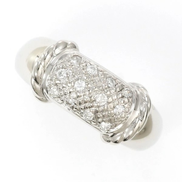 PT900 プラチナ リング 指輪 7.5号 ダイヤ 0.12 総重量約7.8g ジュエリー 中古