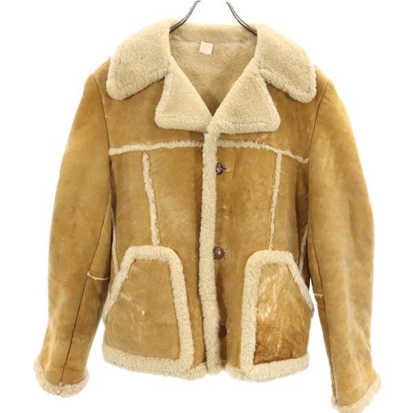 70s ムートンジャケット 42 キャメル オールド ヴィンテージ メンズ