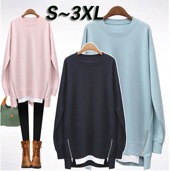 トレーナーレディースビックシルエットオーバーサイズレディース大きめ韓国大きいサイズカラーパーカー