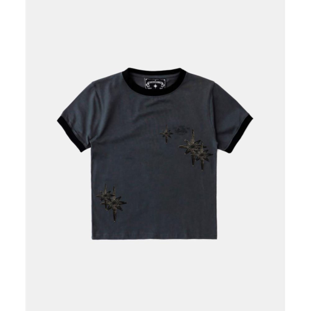 BADBLOOD Cosmo Multi Patch Ringer T-Shirt Charcoal w-tee 7,848円