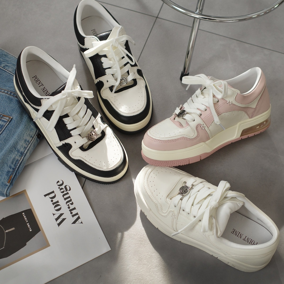 【最終売り尽くし！】スニーカー厚底ソールエアークッションソール レディース