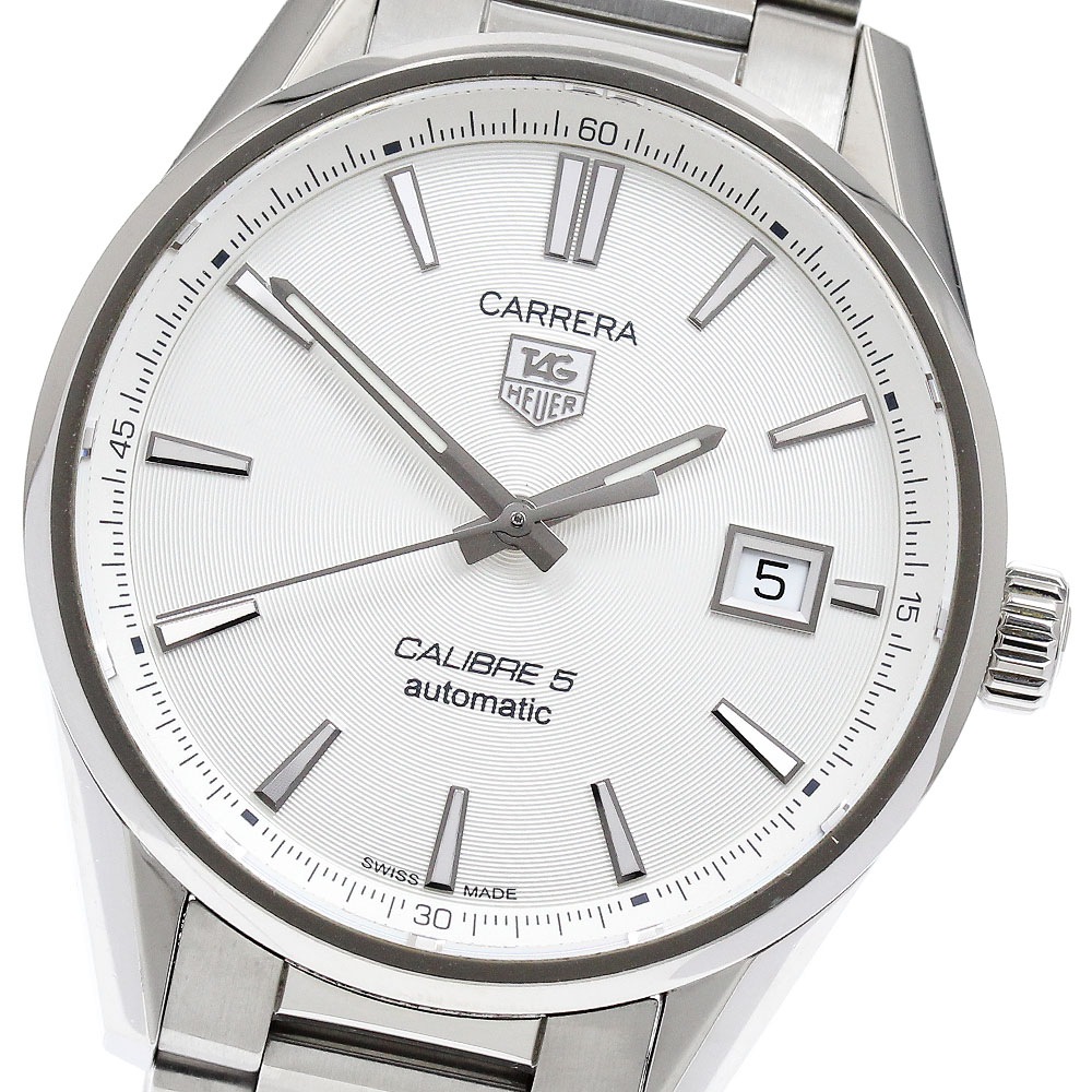 ベルト訳あり タグホイヤー TAG HEUER WAR211B カレラ キャリバー5 デイト 自動巻き メンズ 保証書付き_906727【中古】