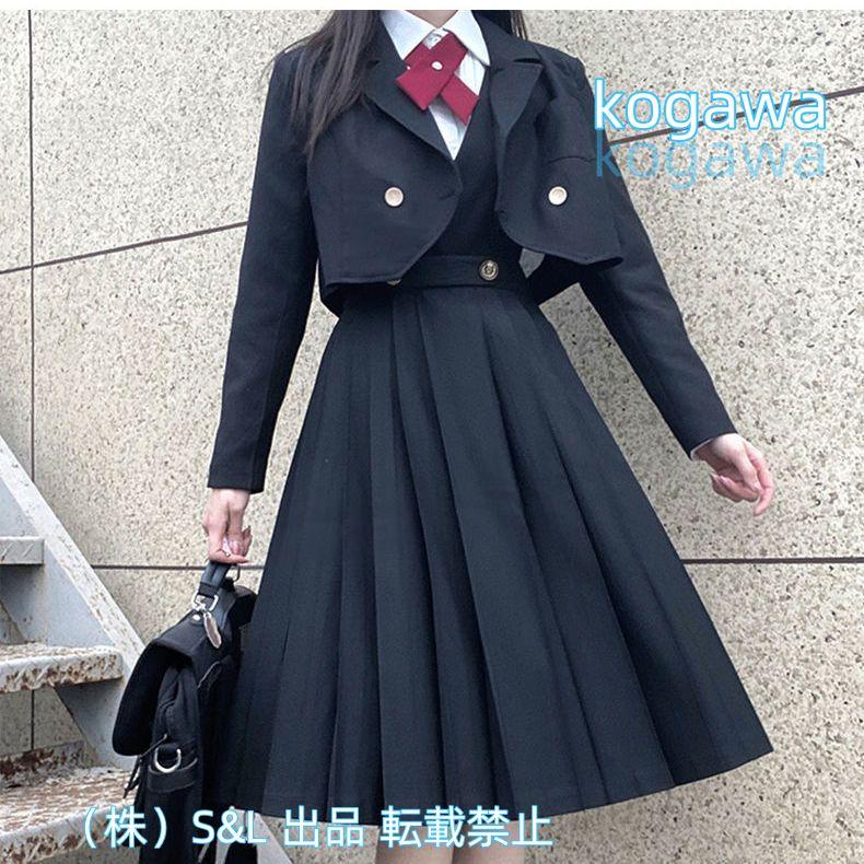 2025新品 数量限定 卒業式スーツ女の子小学生ワンピース6点セット入学式子供服卒服小学校卒業式子供S＆Lスーツフォーマルスーツ卒業式服お受験発表会ブラック黒ネイ 短納期