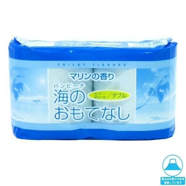 トイレットペーパー 林製紙 海のおもてなし マリンの香り ダブル27.5m 2ロール入り X60パック