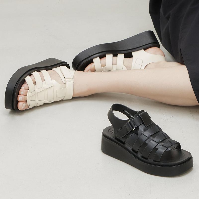 マッツ女性厚底フィッシャーマンカジュアルサンダル4.5cm LCWW98M526