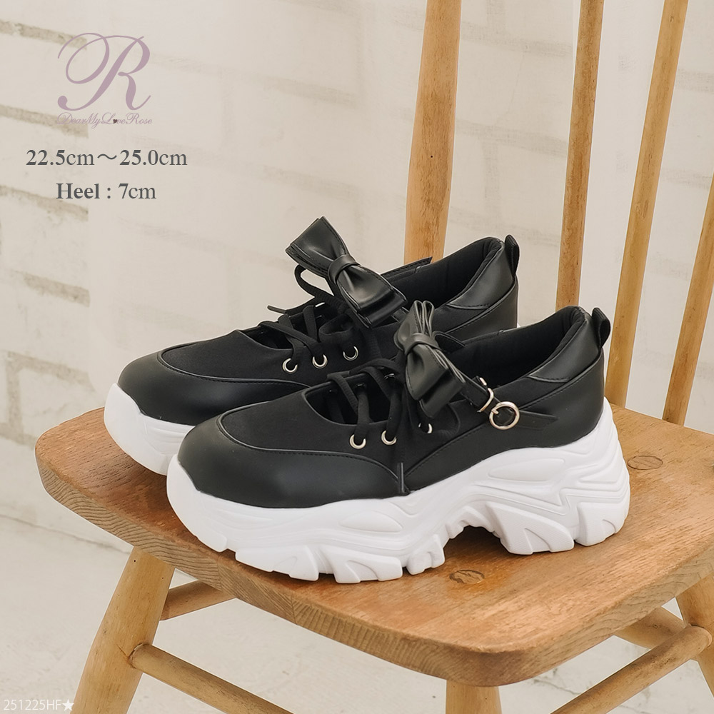 厚底リボンレースアップスニーカーパンプス 534940 パンプス