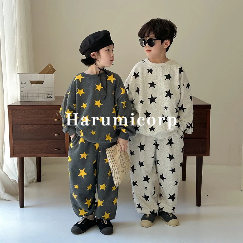 セットアップ キッズ 兄妹 子供服 女の子 男の子 tシャツ 長袖 ロングパンツ おしゃれ 可愛い ベビー服 春 秋 ジャージ 上下セット スポーツ トップス ボトムス ジュニア 長ズボン 運動着