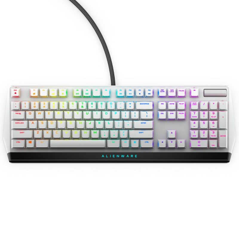 DELL　デル　ロープロファイル RGB ゲーミングキーボード(英語配列) ルナライト ALIENWARE ［有線 /USB］ シルバーホワイト　AW510K-Lシルバｰホワイト