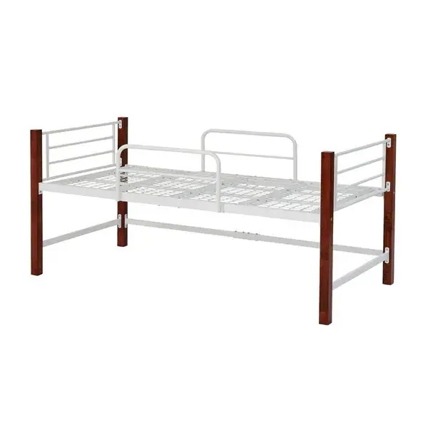 パイプベッド シングル ハイタイプ ベッド下収納 IRI-1041-WHBR ホワイト×ブラウン