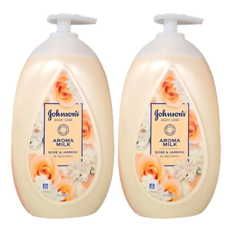 【華やかで上品な香り】 アロマ ミルク ボディローション ローズ＆ジャスミン 500ml×2本しっとり保湿・デイリーボディケア