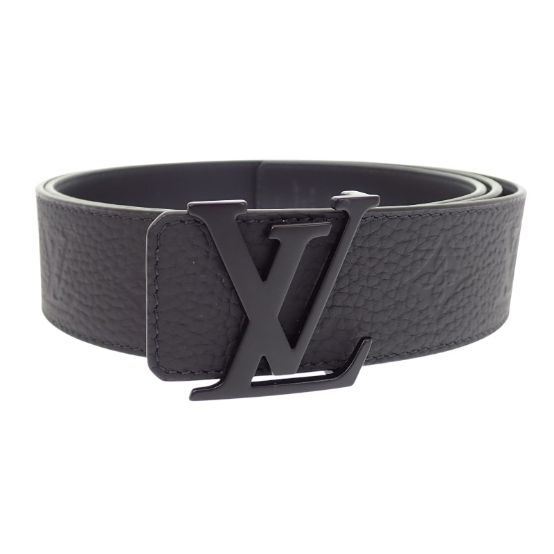 ベルト・LV イニシャル 40MM リバーシブル 40 M0424S モノグラム ベルト カーフ ブラック ブラック金具 メンズ【ABランク】